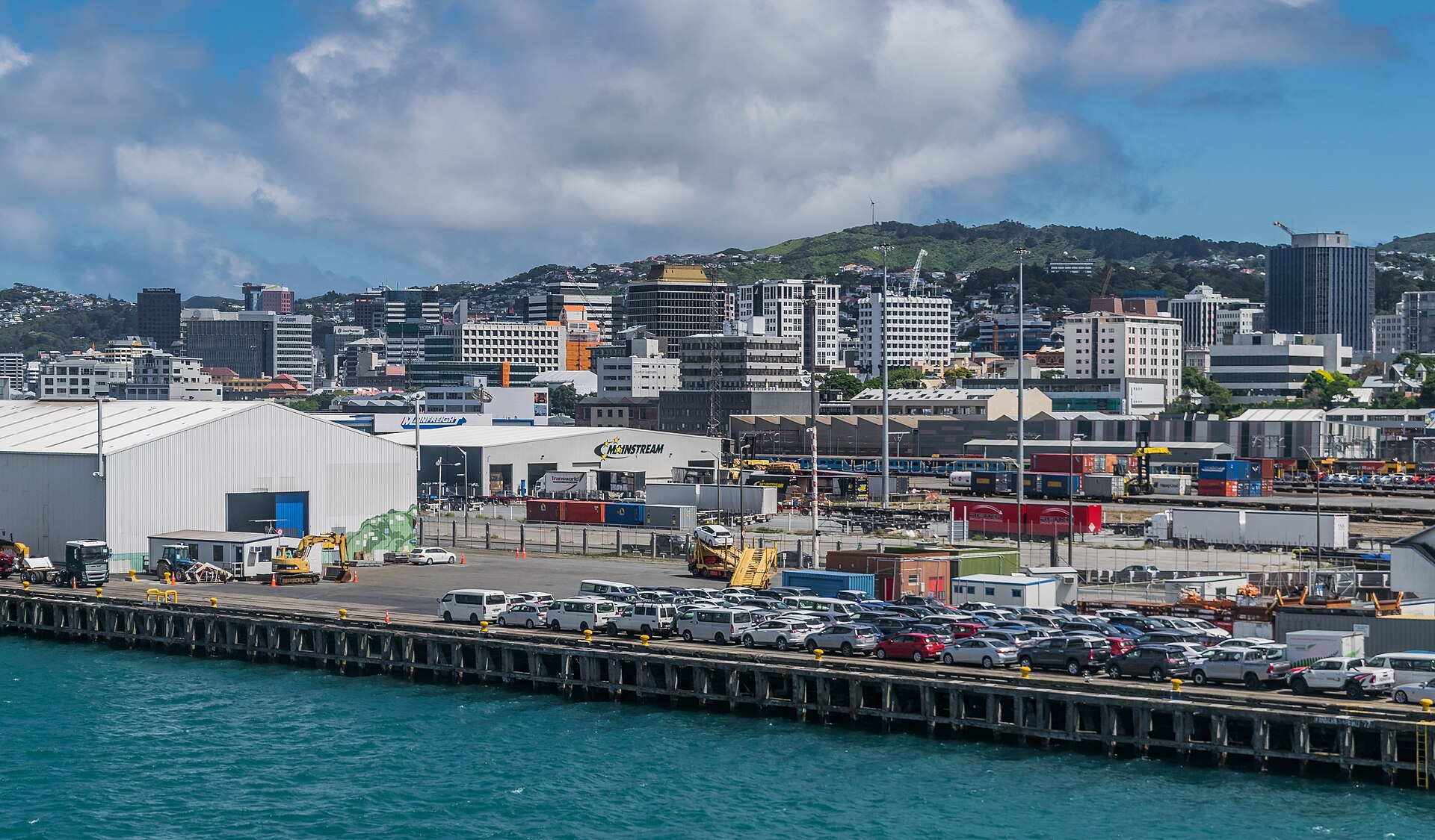 Wellington waterfront and city buildings